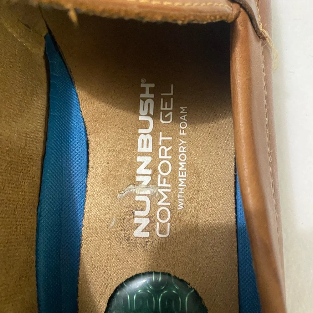 Nunn Bush Men's Tan Leather‎ Loafers Slip-Ons Size 9.5 Memory Foam